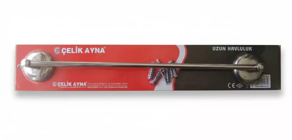 Paslanmaz Çeli̇k Ayna Krom Havluluk Havlu Askılığı 