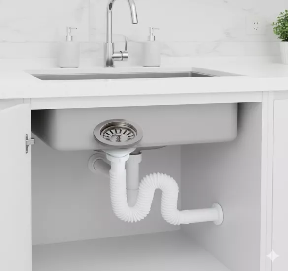 Çöpmak Körüklü Büyük Kafalı Tırnaklı Lavabo Si̇fonu 
