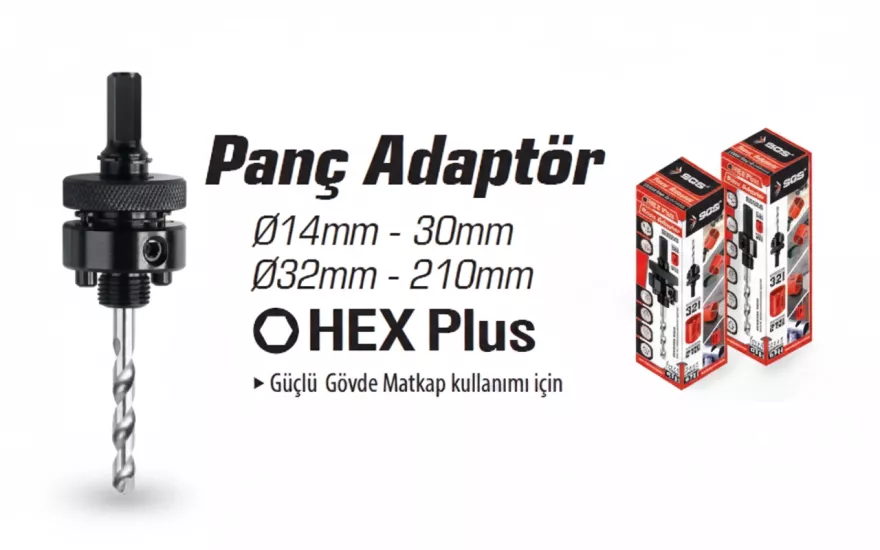 Sgs Panç Adaptörü SDS Plus  32 mm - 210 mm 