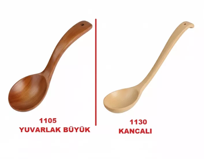 Yılmaz Ahşap Bambu Mutfak Büyük Eğri̇ Kepçe 25 cm 