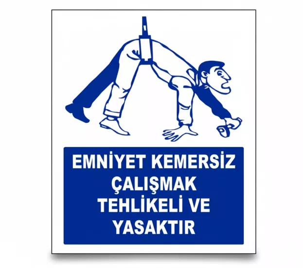 Pvc İnşaat İkaz İş Güvenli̇ği̇ Levhası 25 cm X 35 cm 