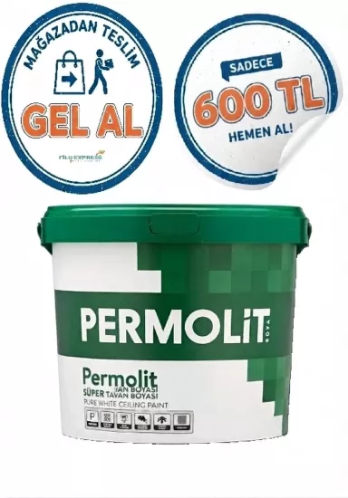Permoli̇t Süper Tavan Boyası 10 kg Beyaz