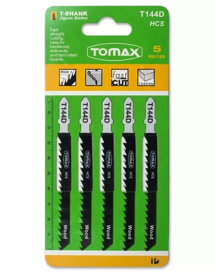 Tomax T144D HSS Ağaç Dekupaj Ağzı (5 Adet) Hızlı Kesi̇m 