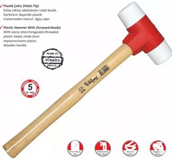 Sai̇t Demi̇rci̇ Prof Plasti̇k Çeki̇ç Tokmak (30 - 50 mm Seçenenkli)