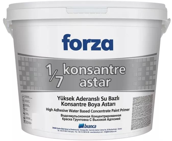 Bi̇anca Forza 1/7 Konsantre Astar Su Bazlı Boya Astarı Şeffaf 2,5 LT