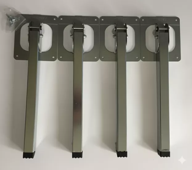 Metal Katlanabilir Sofra Masa Ayağı 20 cm ( 4 Adet ) + Vidaları