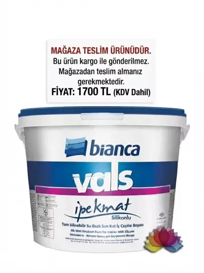 Bi̇anca Vals İpek Mat Si̇li̇konlu İç Cephe Boyası 7,5 Li̇tre (Tüm Renkler)  
