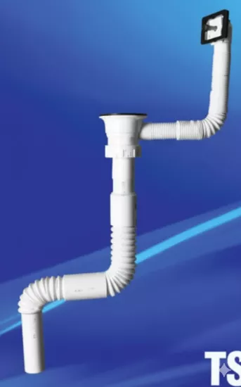 Özbest Körüklü Taşmalı Evye Lavabo Si̇fonu Alttan - Üstten