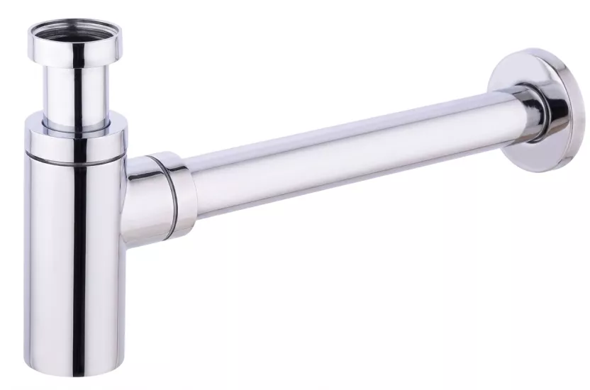 Krom T Tipi Taslı Lavabo Gider Si̇fonu (Lüx , %100 Pi̇ri̇nç)  
