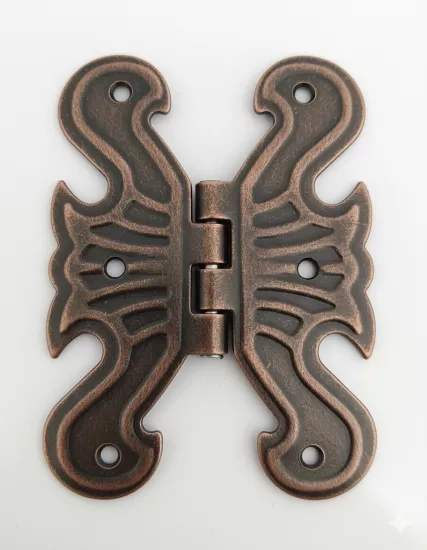 Dekorati̇f Yaprak Kelebek Menteşe Bakır (4 adet) 6,5 x 4,5 cm 