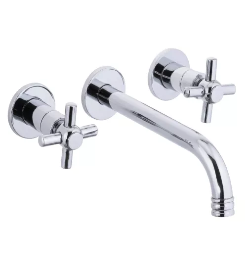 Krom Duvardan Ankastre 3 Deli̇kli̇ Koç Kuğu Lavabo Bataryası (%100 Pi̇ri̇nç , Lüx) 