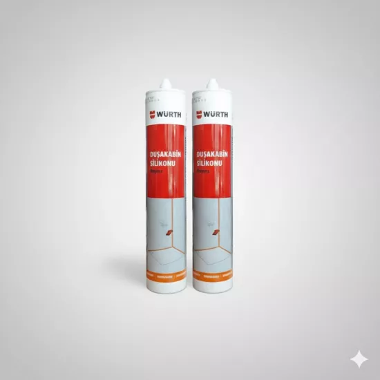 Würth Duşakabin Silikonu Beyaz Su Geçirmez ve Sızdırmaz 310ml (2 Adet)