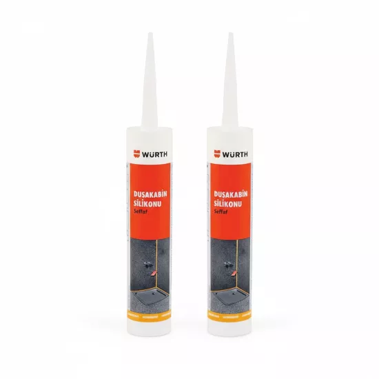 Würth Duşakabin Silikonu Şeffaf Su Geçirmez ve Sızdırmaz 310ml (2 Adet)