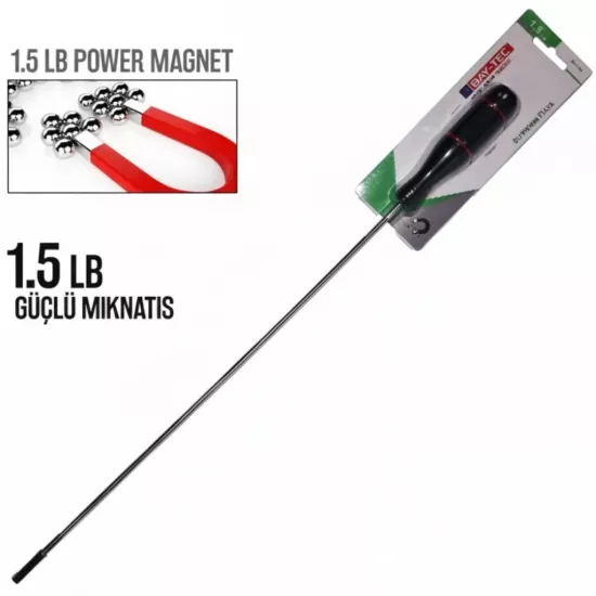 Bay-Tec Spi̇ralli̇ Yaylı Uzun Mıknatıs 50 cm - 1,5 LB Güçlü 