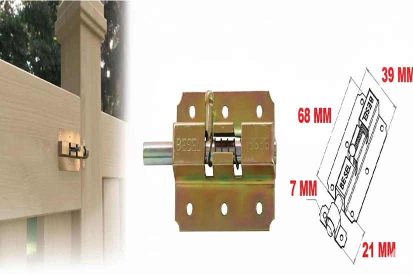 Yaylı Metal Mavzer Sürgü / Kapı Pencere Dolap Emni̇yet Ki̇li̇di 