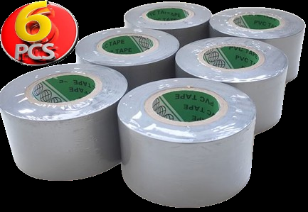 Pvc Isı Yalıtım Eklektrik İzolasyon Bandı 50 Mm X 25 Yrd Gri (6 Adet)
