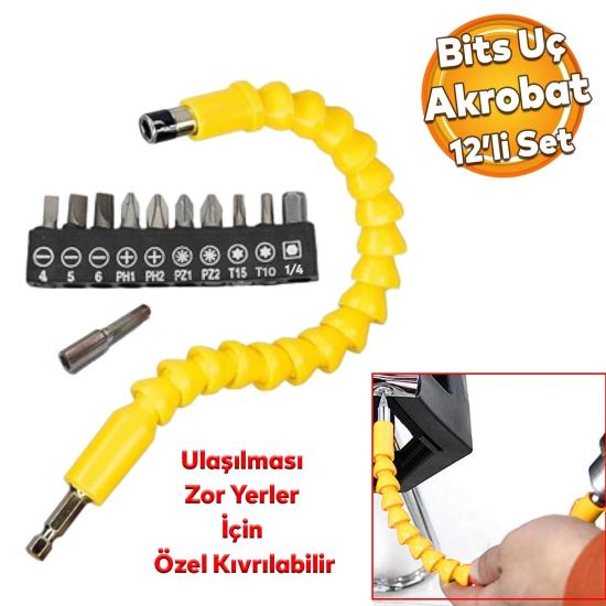 Baytec Akrobat Bits Uç Uzatma ve Uç Seti 12 Parça