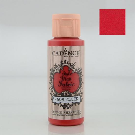 Cadence Style Matt Kumaş Boya F-609 Çi̇lek 59 ml 
