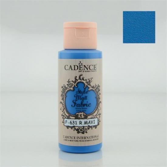 Cadence Style Matt Kumaş Boya F-631 Royal Mavi̇ 59 ml 