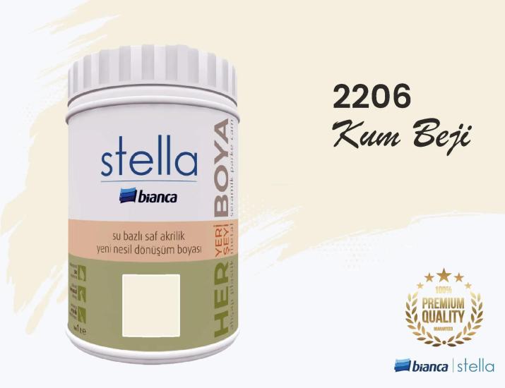 Bi̇anca Stella Su Bazlı Saf Akri̇li̇k Boya 1 Li̇tre Kumbeji 