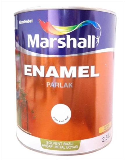 Marshall Enamel Senteti̇k Solvent Bazlı Ahşap & Metal Boyası Parlak 2.5 Li̇tre (Kumbeji) 