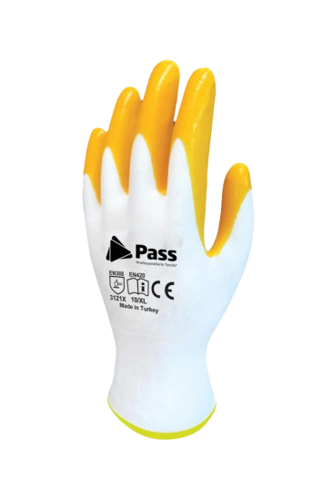 PASS ÖRME NİTRİL KAPLI İŞ ELDİVENİ (12 ÇİFT)