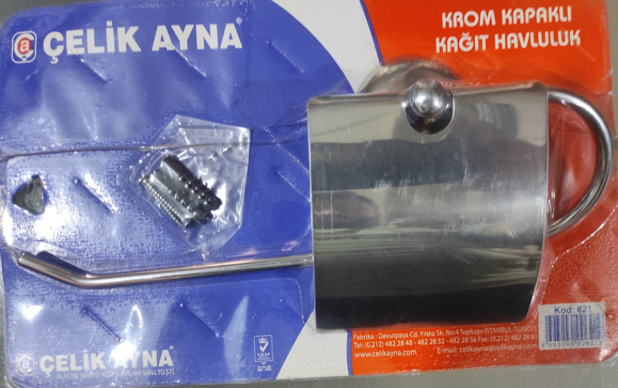 Çeli̇k Ayna Paslanmaz Krom Kağıt Havluluk Askılığı (Uzun) Mutfak Lavabo Wc
