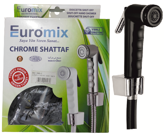 Euromi̇x Taharetmati̇k Şaddaf Takımı Plasti̇k Taharatmati̇k Seti̇ Si̇yah 