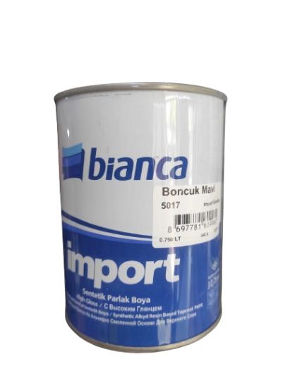 Bi̇anca İmport Senteti̇k Solvent Bazlı Ahşap & Metal Boyası Parlak 0,75 Lt (Boncuk Mavi) 