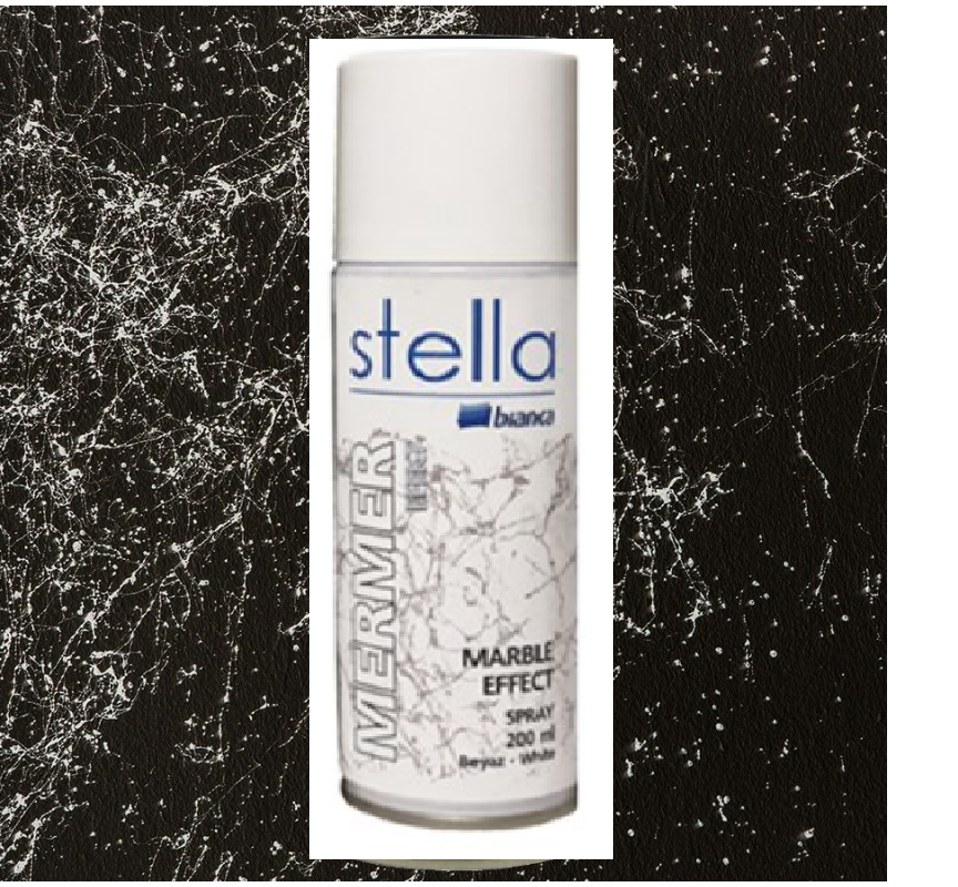 Bi̇anca Stella Mermer Efekti̇ Spreyi̇ 200 ml Beyaz 