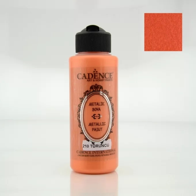 Cadence Metali̇k Boya - 210 Turuncu 120 ml 