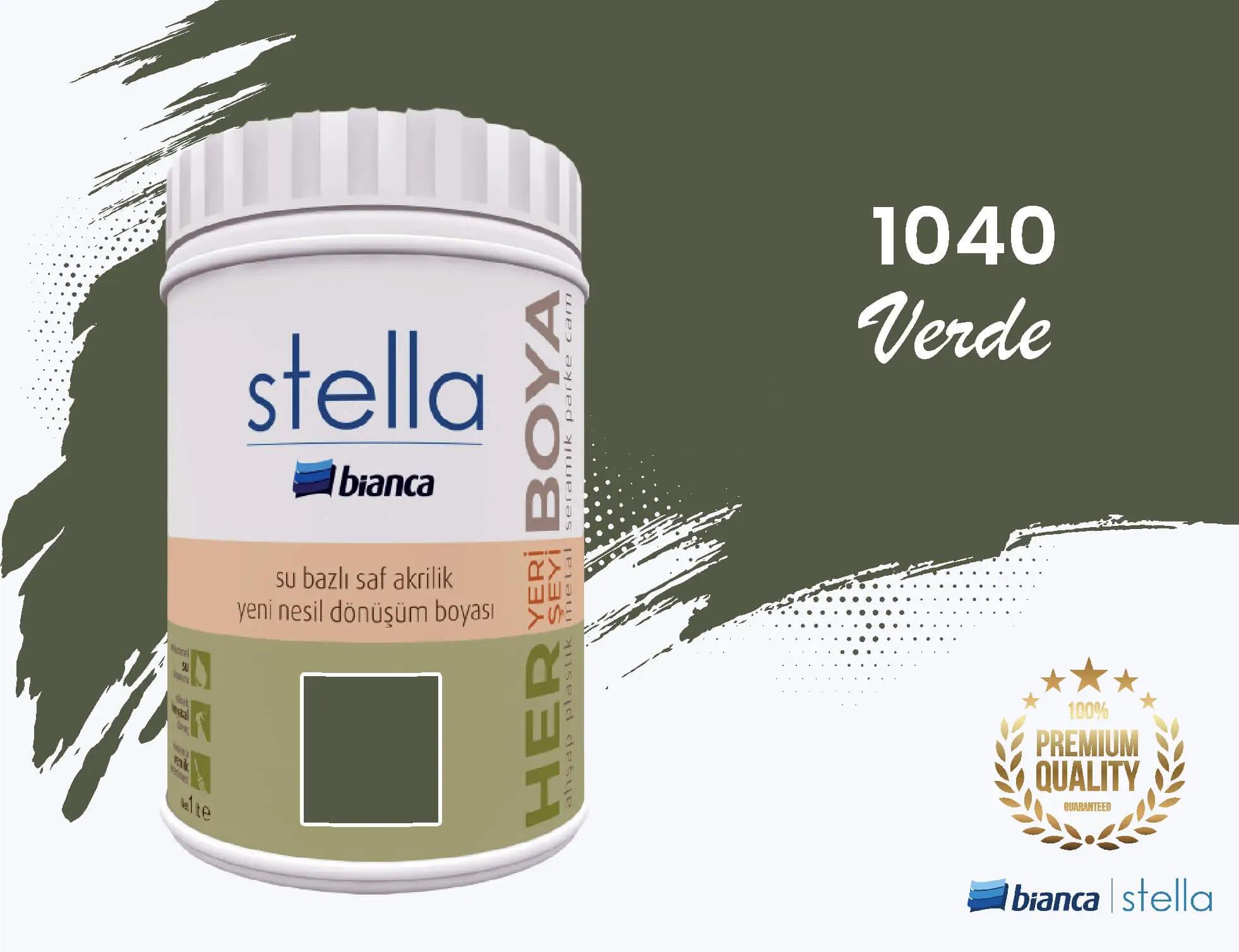 Bi̇anca Stella Su Bazlı Saf Akri̇li̇k Boya 1 Li̇tre Verde 