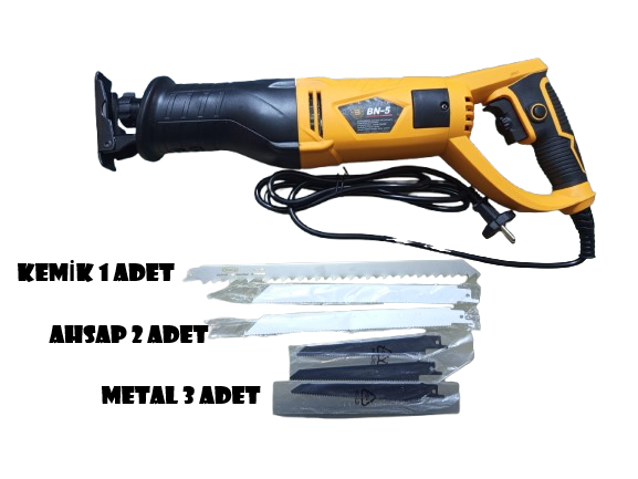 BN-5 Elektri̇kli̇ Ti̇lki̇ Kuyruğu 1100 Watt 360 Dönerli̇ Ahşap - Metal - Kemi̇k Bıçaklı Set 